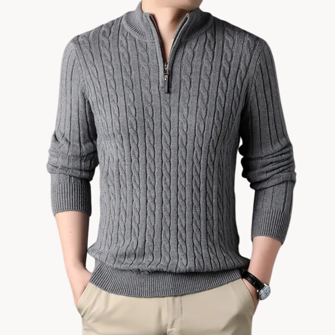 Rory-Pullover mit Reißverschluss am Kragen | Marvix