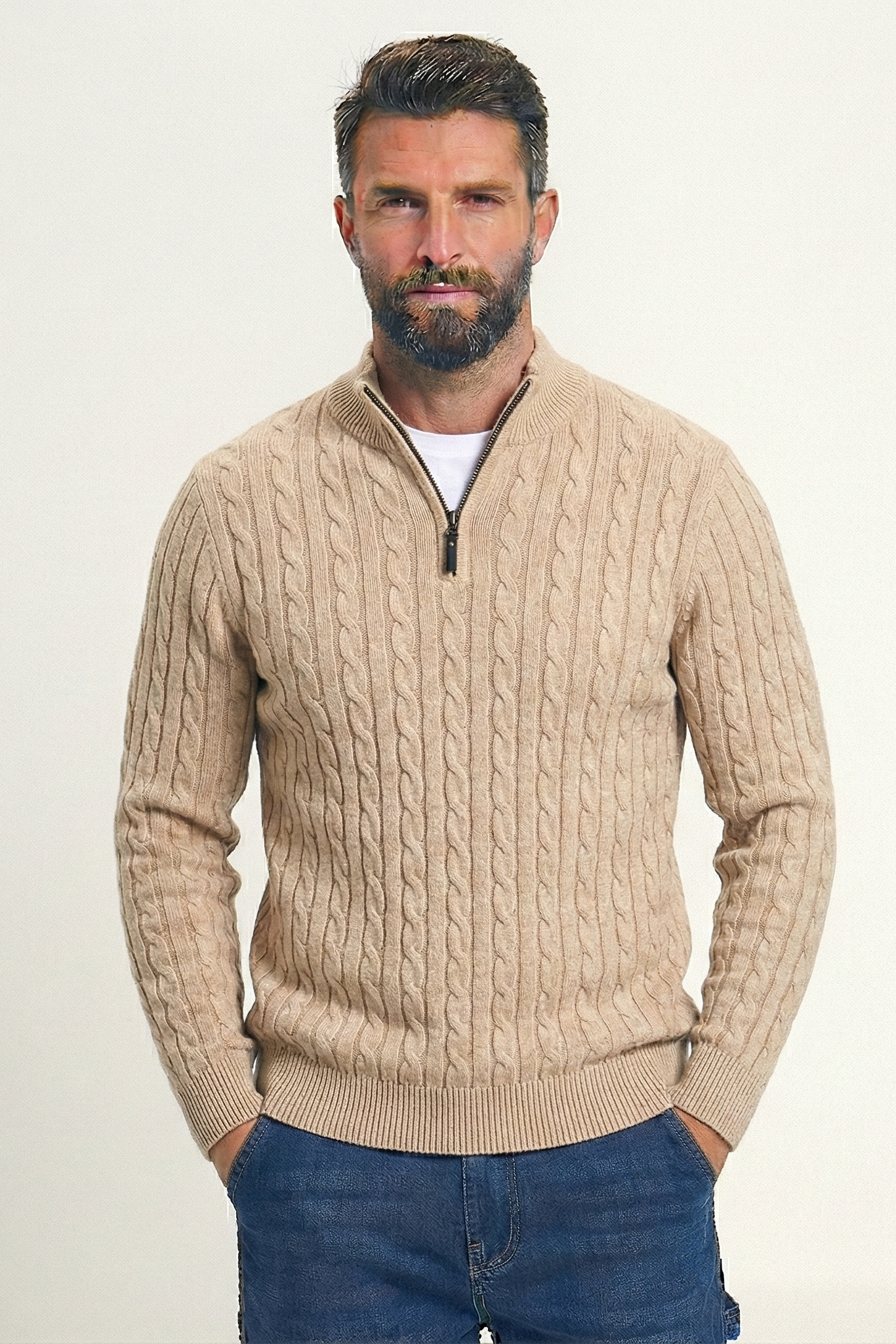 Rory-Pullover mit Reißverschluss am Kragen | Marvix