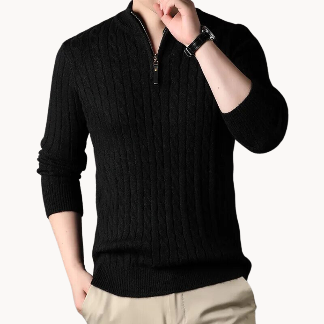 Rory-Pullover mit Reißverschluss am Kragen | Marvix