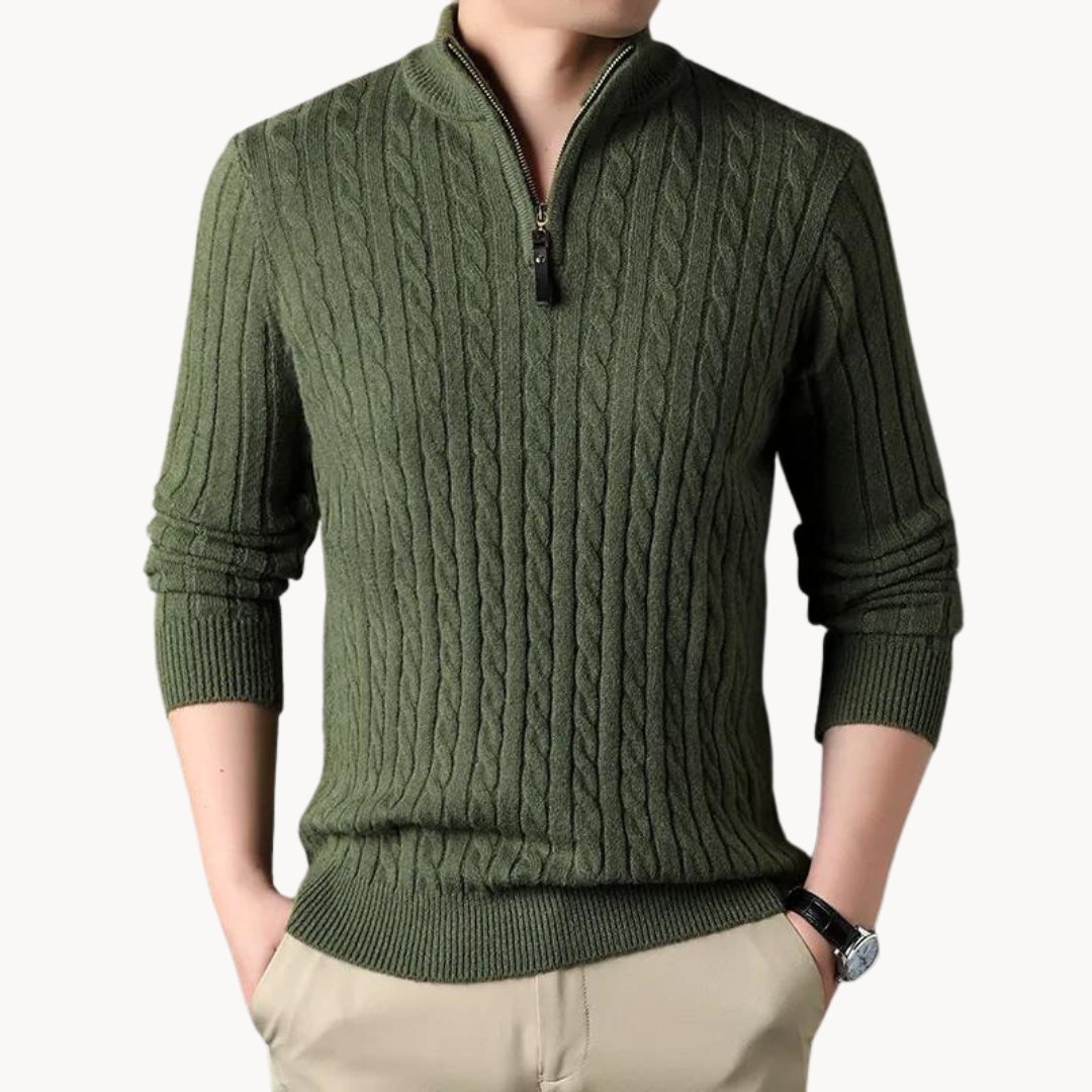 Rory-Pullover mit Reißverschluss am Kragen | Marvix