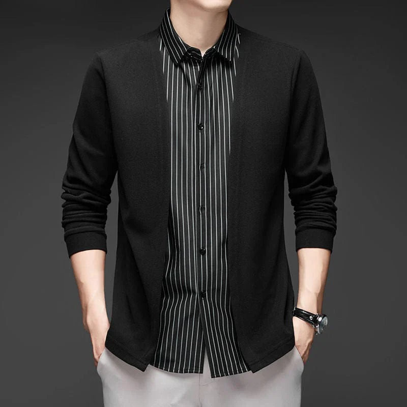 Gianluigi™ – Italienisches 2-in-1-Hemd mit Cardigan-Schnitt