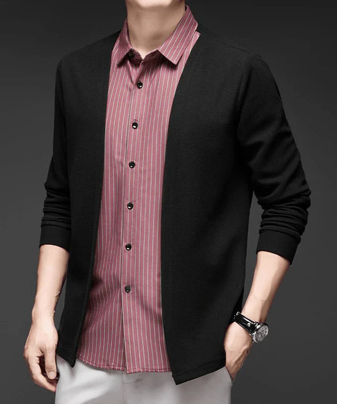 Gianluigi™ – Italienisches 2-in-1-Hemd mit Cardigan-Schnitt