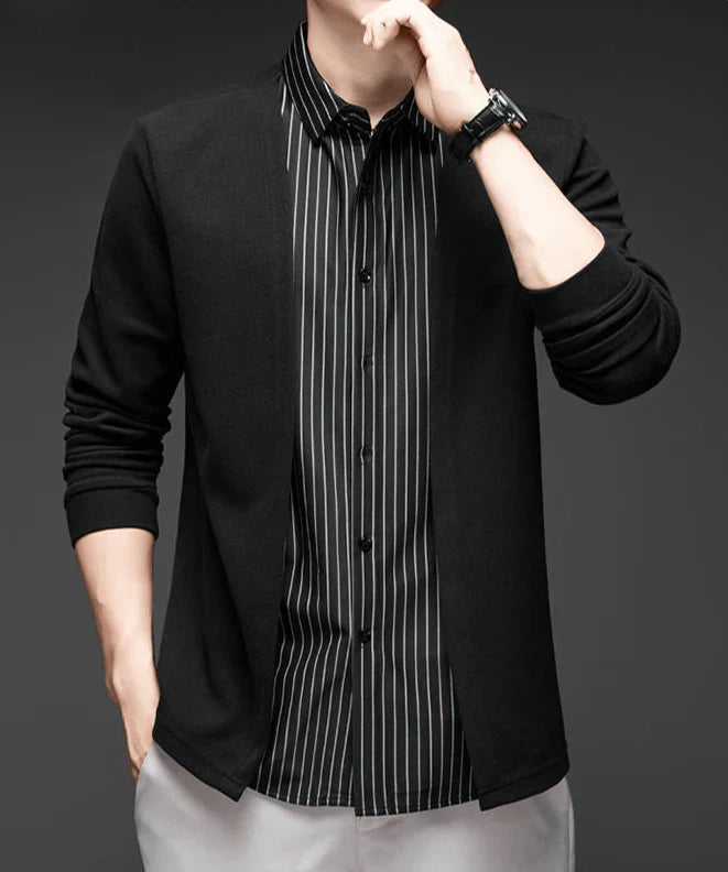 Gianluigi™ – Italienisches 2-in-1-Hemd mit Cardigan-Schnitt