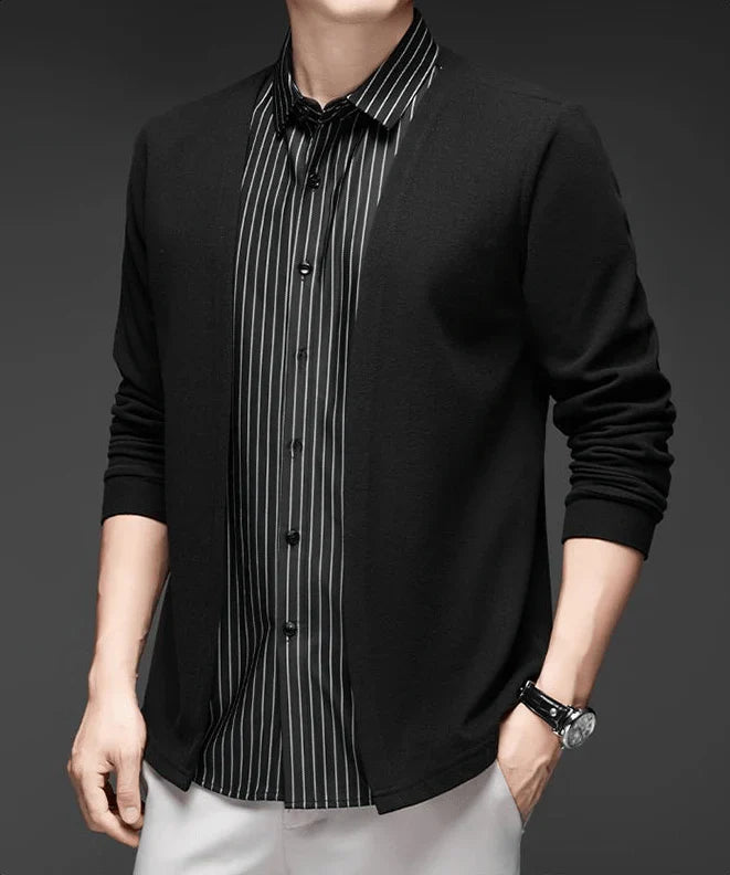 Gianluigi™ – Italienisches 2-in-1-Hemd mit Cardigan-Schnitt