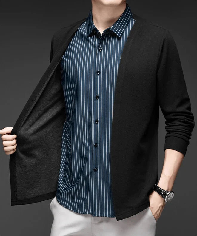 Gianluigi™ – Italienisches 2-in-1-Hemd mit Cardigan-Schnitt
