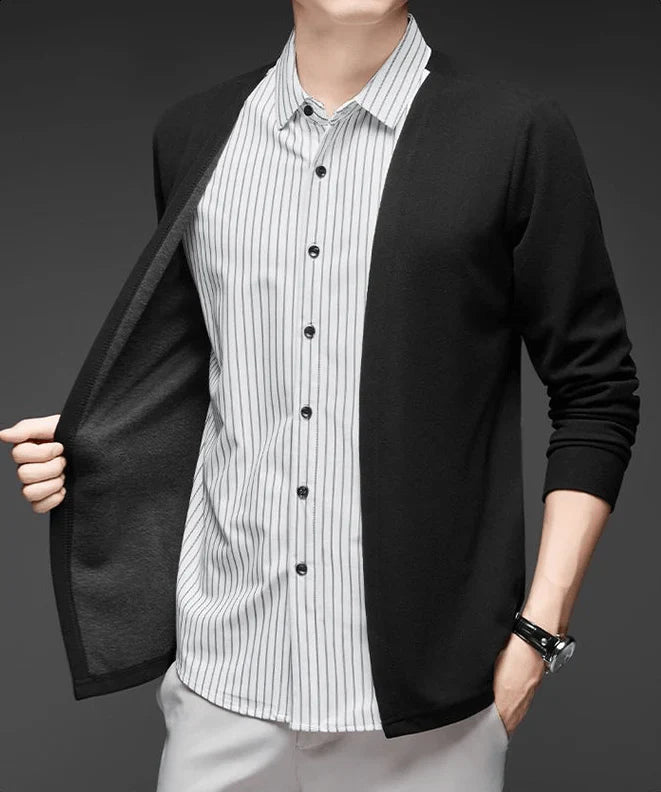 Gianluigi™ – Italienisches 2-in-1-Hemd mit Cardigan-Schnitt